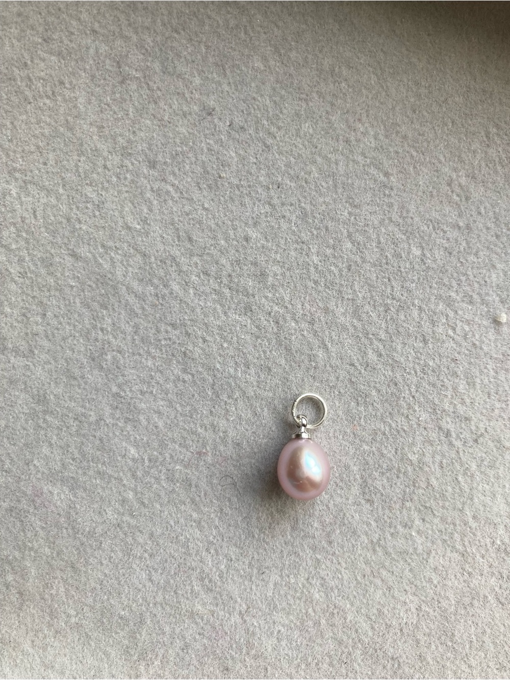 8.5mm*6.5mm pink lavender strong luster pearl pendant charm